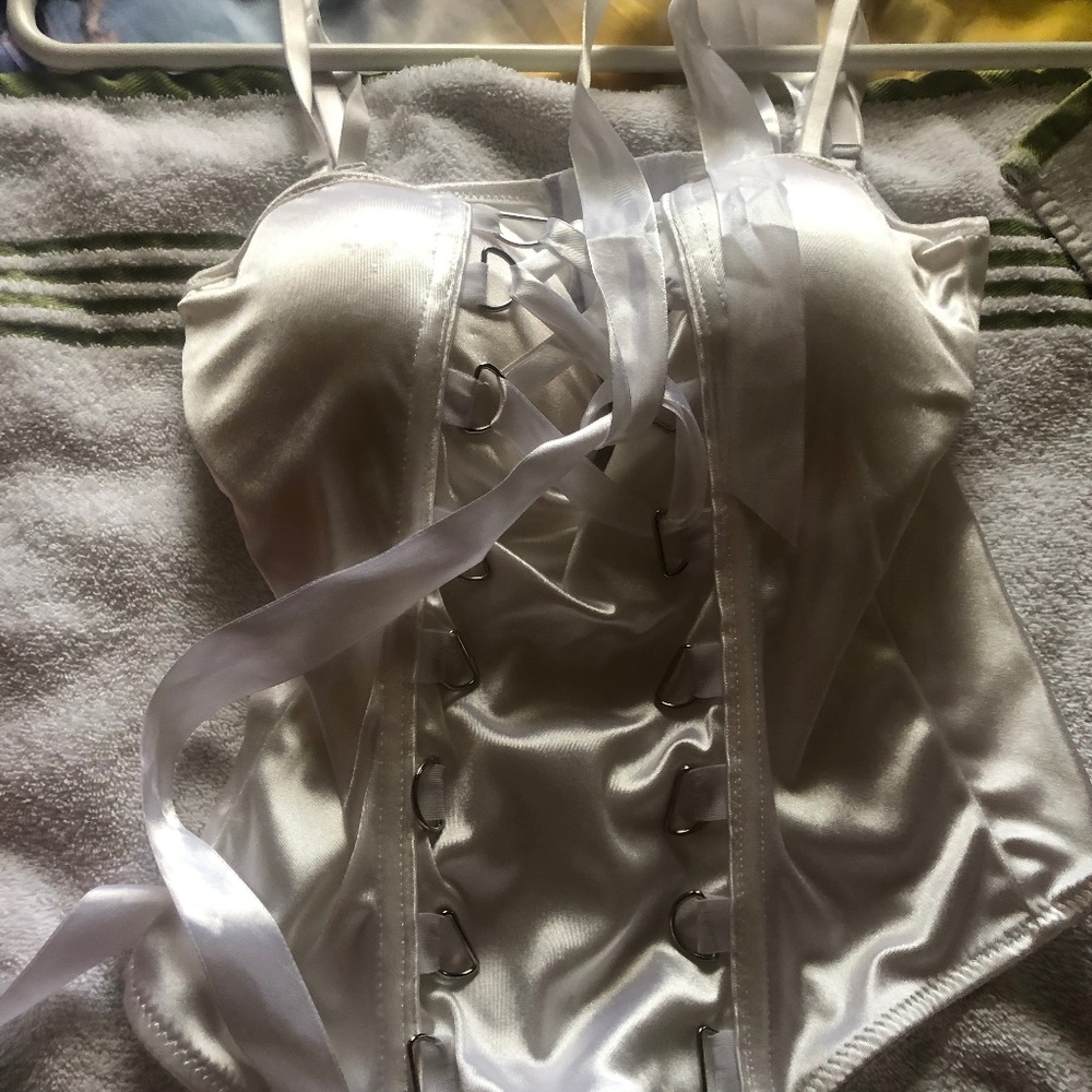 White Silk Bustier